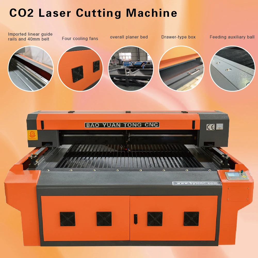 BYT CNC China Cnc Router Alibaba Gold Supplier 400 Watt Co2 Laser Cutting Machine for Sale