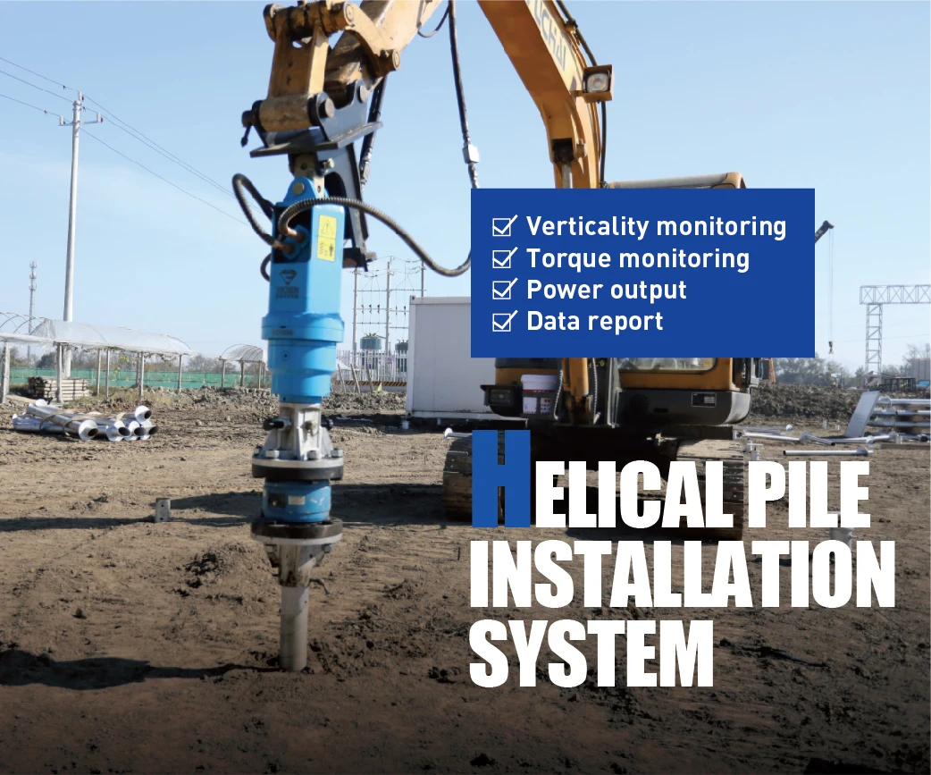 YAH-10C Customized Processing High Quality Rustproof Hydraulic Solar Mounting System Auger Drill Helical Pile for Construction factory