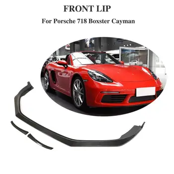 Carbon Fiber Front Lip Splitter Chin Spoiler For Porsche 718 Boxster