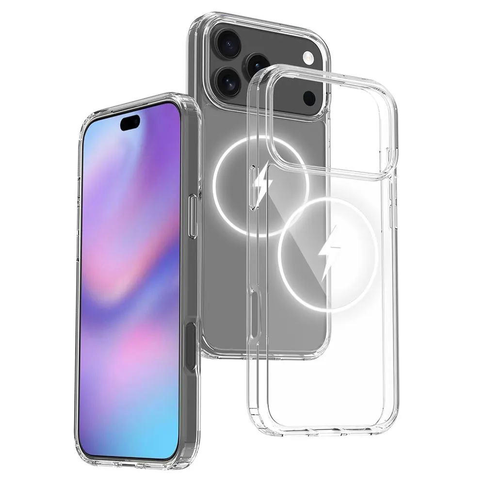 Laudtec Original Acrylic 1.5mm Thickness Anti-Scratch Magnetic Wireless Charging Shockproof Phone Case for Iphone 17 16 Pro Max