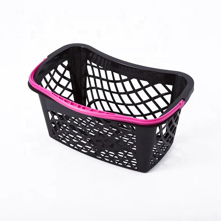 Western Single Handle Retail Cosmetic Store Plastic Collapsible Mini Shopping Baskets Customized Logo for Small Spaces