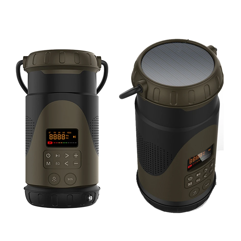 Multimedia Work Light Audio Spotlight Subwoofer Heavy Duty Speakers Radio Camping Lantern 10 Inch Down Light Speaker