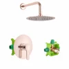 Rose gold-Wall mounted-Round