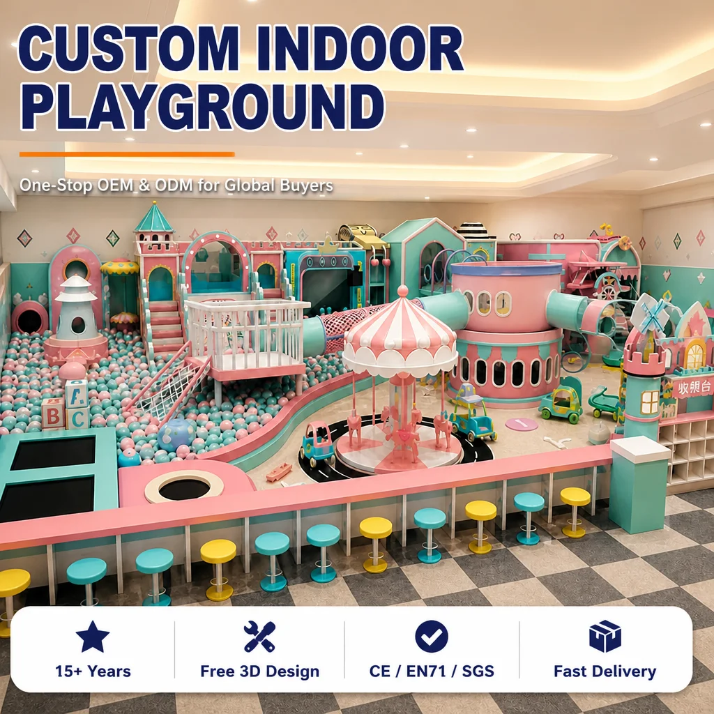 Indoor Soft Play Kids Naughty Castle Playground Equipment CE CPC Certified Ball Pool Slide for Amusement Park Wholesale OEM