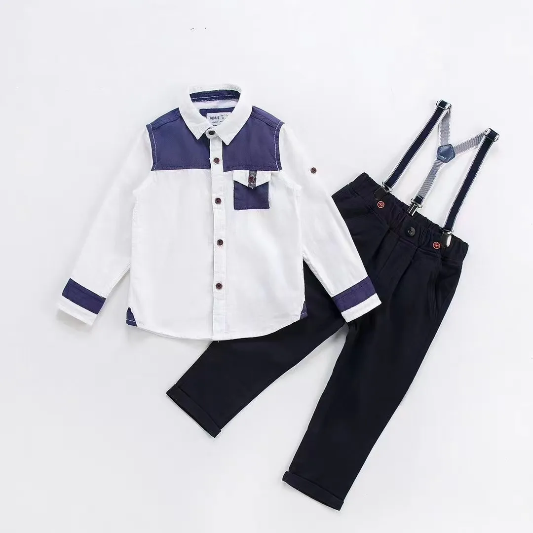 Wholesale Price Boys Clothing Sets Solid Color Boys Outfit Sets