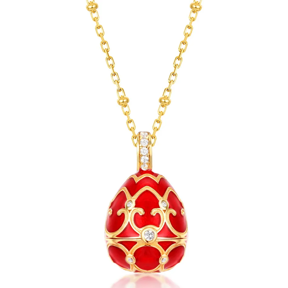 Fabergé-Ei Schmuckschatulle – Emailliert, Mit Diamantbesatz, Ca. 5 X 9,5 Cm, Zur Aufbewahrung Von Schmuck Oder Als Deko