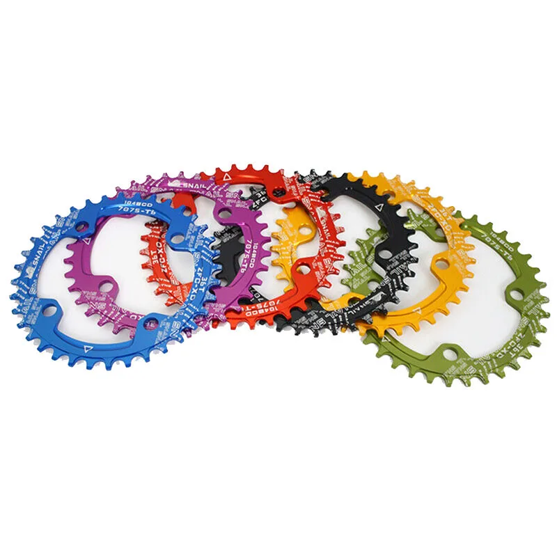 SNAIL 30T MTB Bike Single Narrow Wide Round Chainring Chain Ring BCD 104mm 38g 
