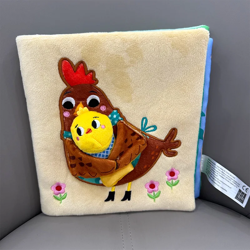 Acessórios pedagógicos para bebês, fabricados sob encomenda, livros macios para desenvolvimento cognitivo, brinquedo de pelúcia com capa têxtil lavável