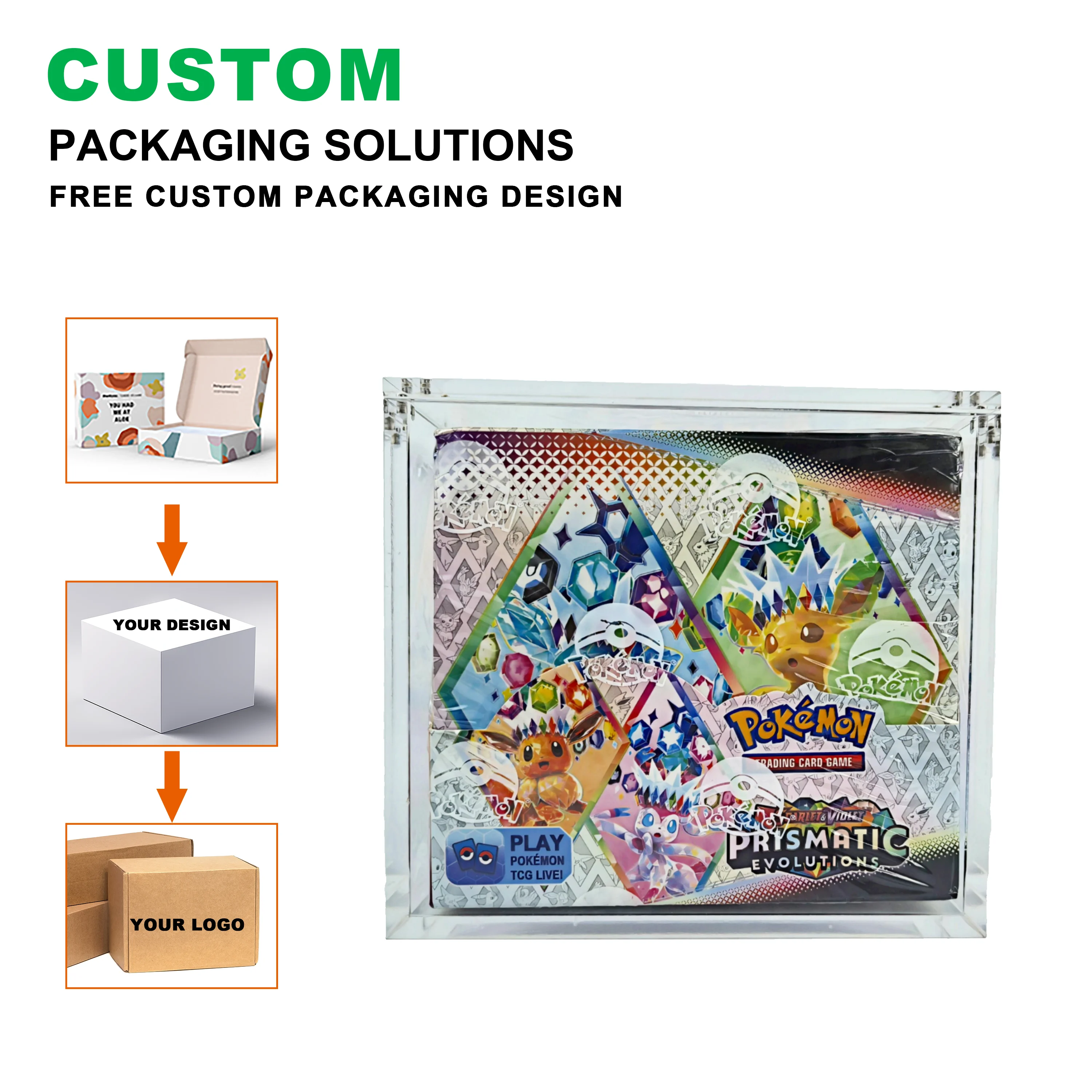 Ascended Heroes Elite Trainer Box Acrylic Pokemon Booster Pack Case - Holds  THREE Packs, Magnetic Closure (CASE ONLY)