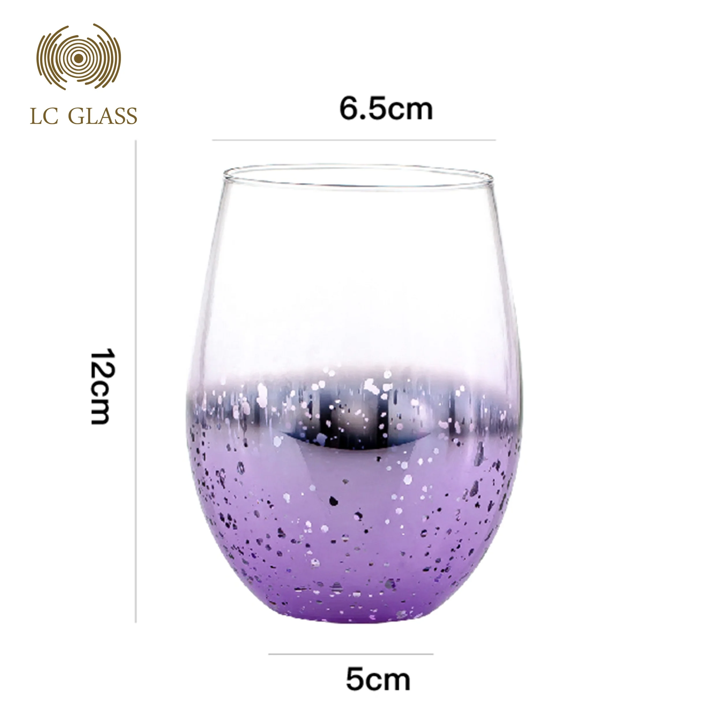 Campione gratuito di bicchiere in cristallo a forma di uovo: bicchiere per bevande e acqua._voghion.com
