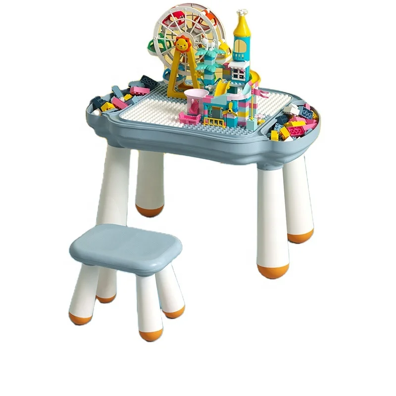 Factory direct children table and chair set block toy manufacturer supply