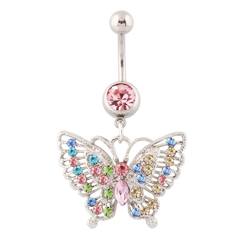 belly button butterfly ring