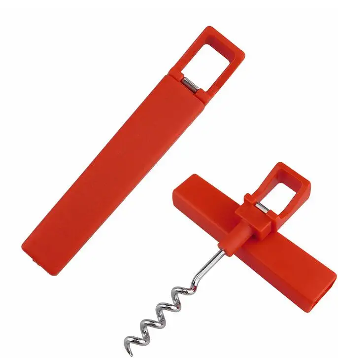 Electric Wine Opener Automatic Bottle Jar Corkscrew Foil Cutter Portable Kitchen Accessory Red