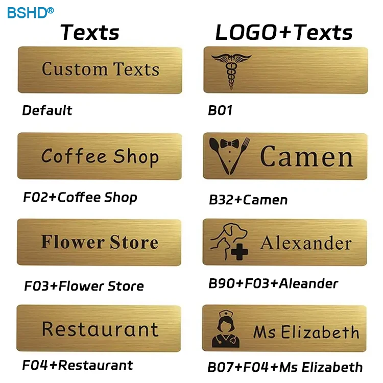 Personalised Custom Logo Magnet Button Laser Stainless Steel Blank Pins Staff Magnetic Name Plate Tag Badges for Waiters Company
