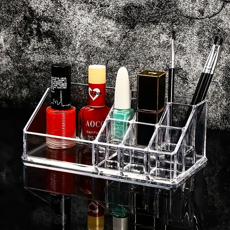 New desktop transparent makeup combination rack lipstick powder display case Multi-layer storage case with drawer