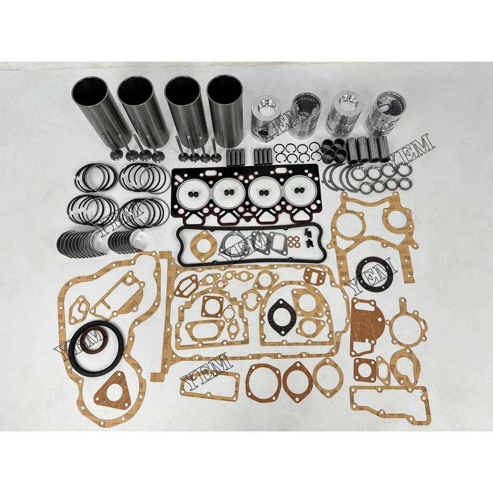 Overhaul Kit With Piston Rings Liner Bearing Valves Full Gasket Set Fit for Perkins 4.236 Engine Spare Parts