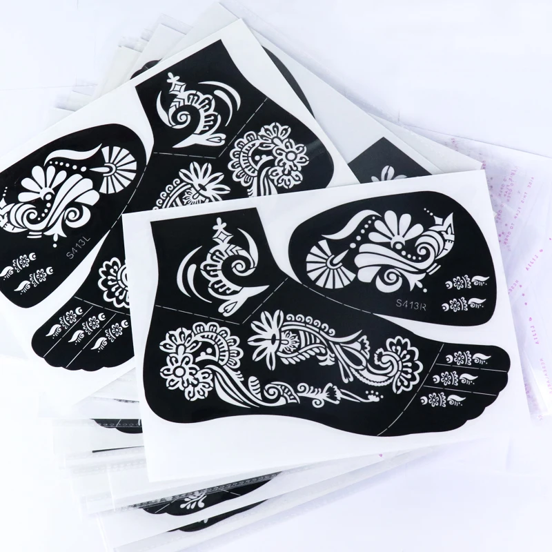 Оптовая продажа, многоразовый трафарет для татуажа