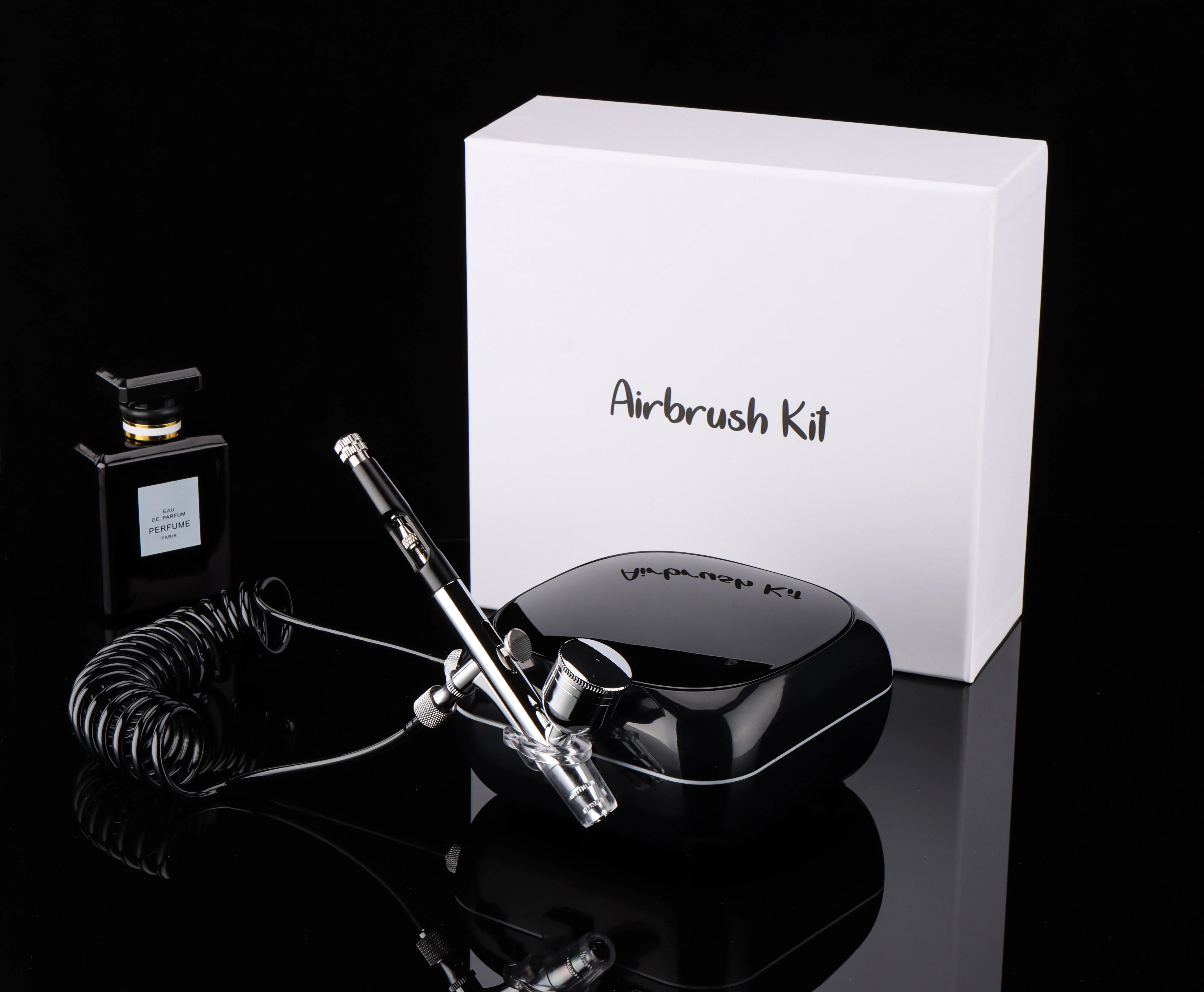 Airbrush Kit Single Power Compressor Portable Touch Machine Air Brush Use for Tattoo Body Paint Tool Acrylic Nail Art