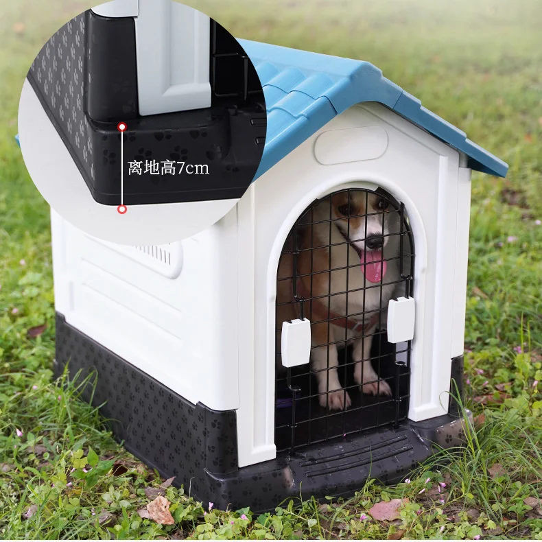 Disassembled Waterproof Ventilated Plastic Dog House Outdoor Kennel