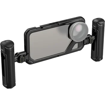 SmallRig Dual Handheld Phone Cage Kit for iPhone 15 Pro Max Mobile Video Rig Cage Kit with Wireless Quick Release Handles - 4392