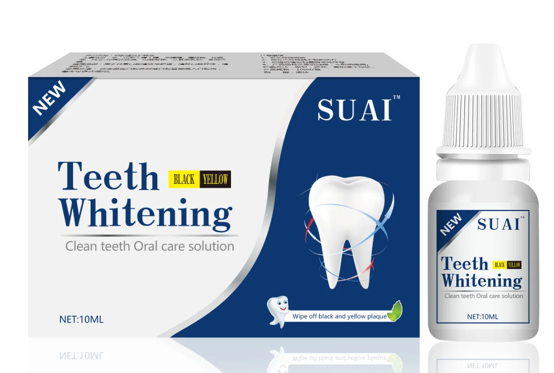 Profession Private Label SUAI Easy Oral Hygiene Organic Remove Plaque Teeth Whitening Liquid