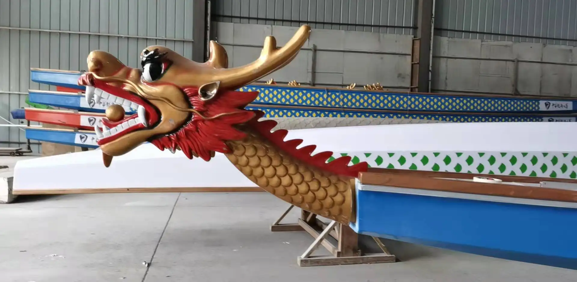 Professional Beautiful Shape IDBF 912F Mini Dragon Boat Package Wooden Seats
