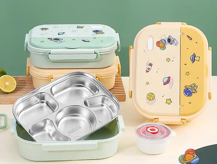 AOHEA  wholesale kids food storage container with PP lid boxes bento food containers metal lunchbox manufacture