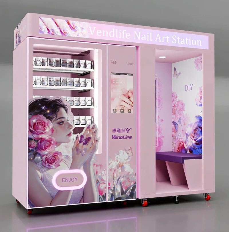 Malls Tragbarer Nagelkunst-Druckautomat zum Verkauf Selbstbedienungs-DIY-Foto-Nageldrucker-Automat mit Kartenscanner