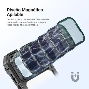 NEEWER ND Filter Set Solo para PA143/PA144 Phone Cage,Densidad Neutra ND8/16/32/64 + Black Diffusion 1/4 + Magnetic Placa product image