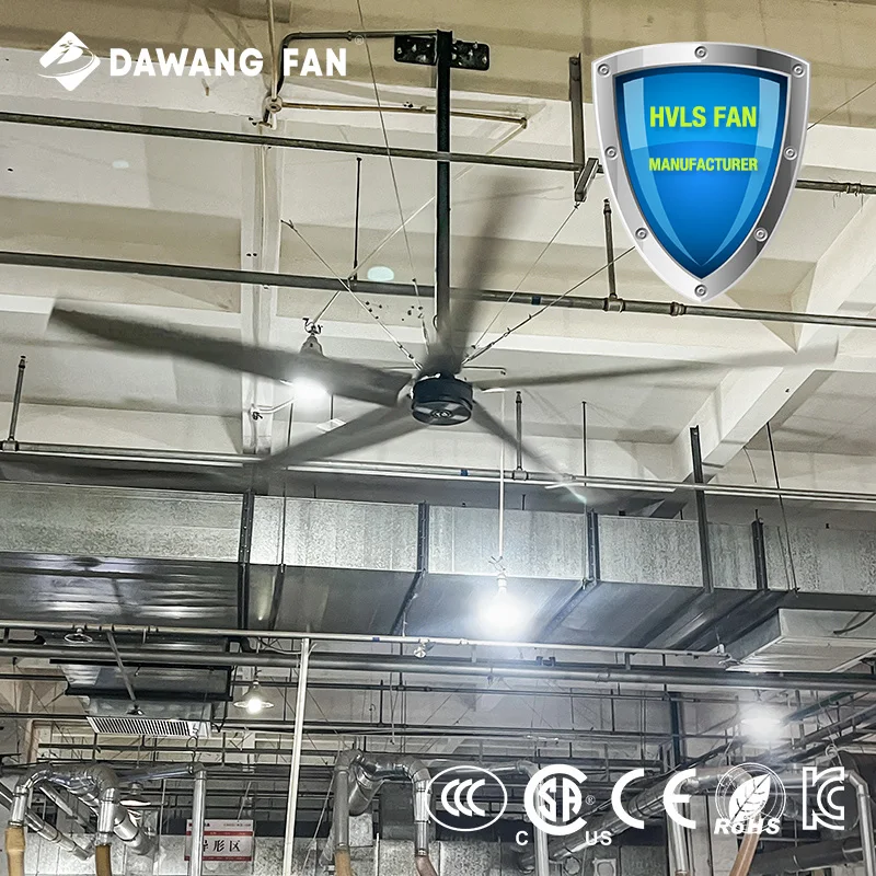 DAWANG FAN 8 футов, 2,5 м, BLDC, большой промышленный вентиляционный HVLS потолочный вентилятор