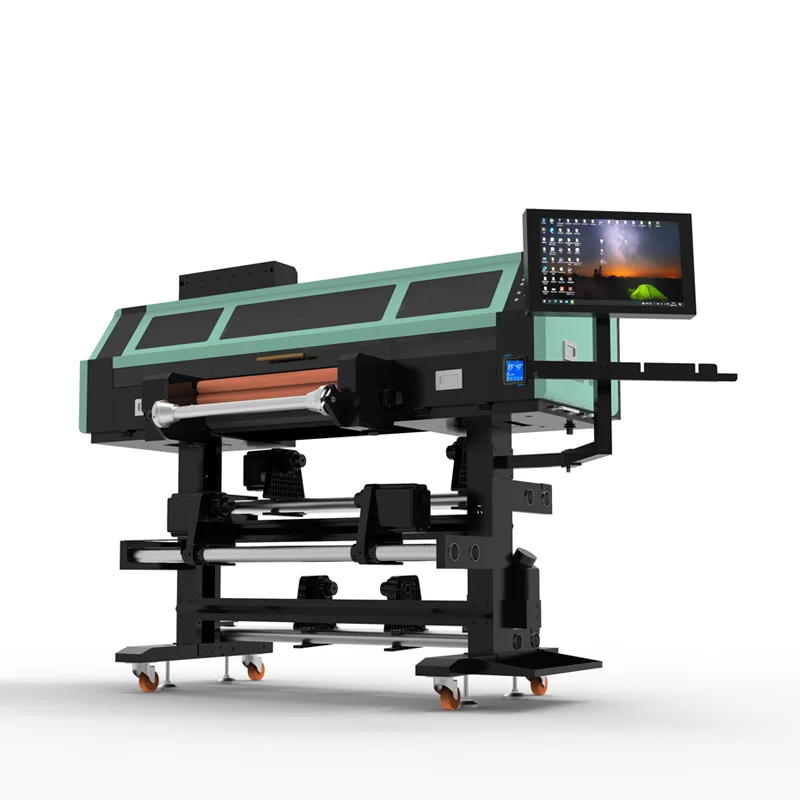 Zhou Surname Uv Dtf Printer with Laminator All in One 30cm 60cm 2 in 1 4 Head Roll to Roll Uv Dtf Printer for AB Film