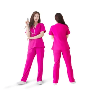 Wholesale Custom Nurse Scrubs Set - Oem Floral Printed Reusable Hospital Nurse Uniforms