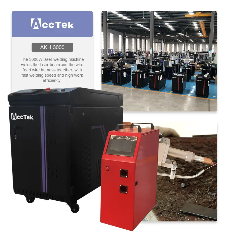 AccTek Portable Laser Welding Machine for 6mm 8mm Metal Welding Double Feeding Wire Welding Machine
