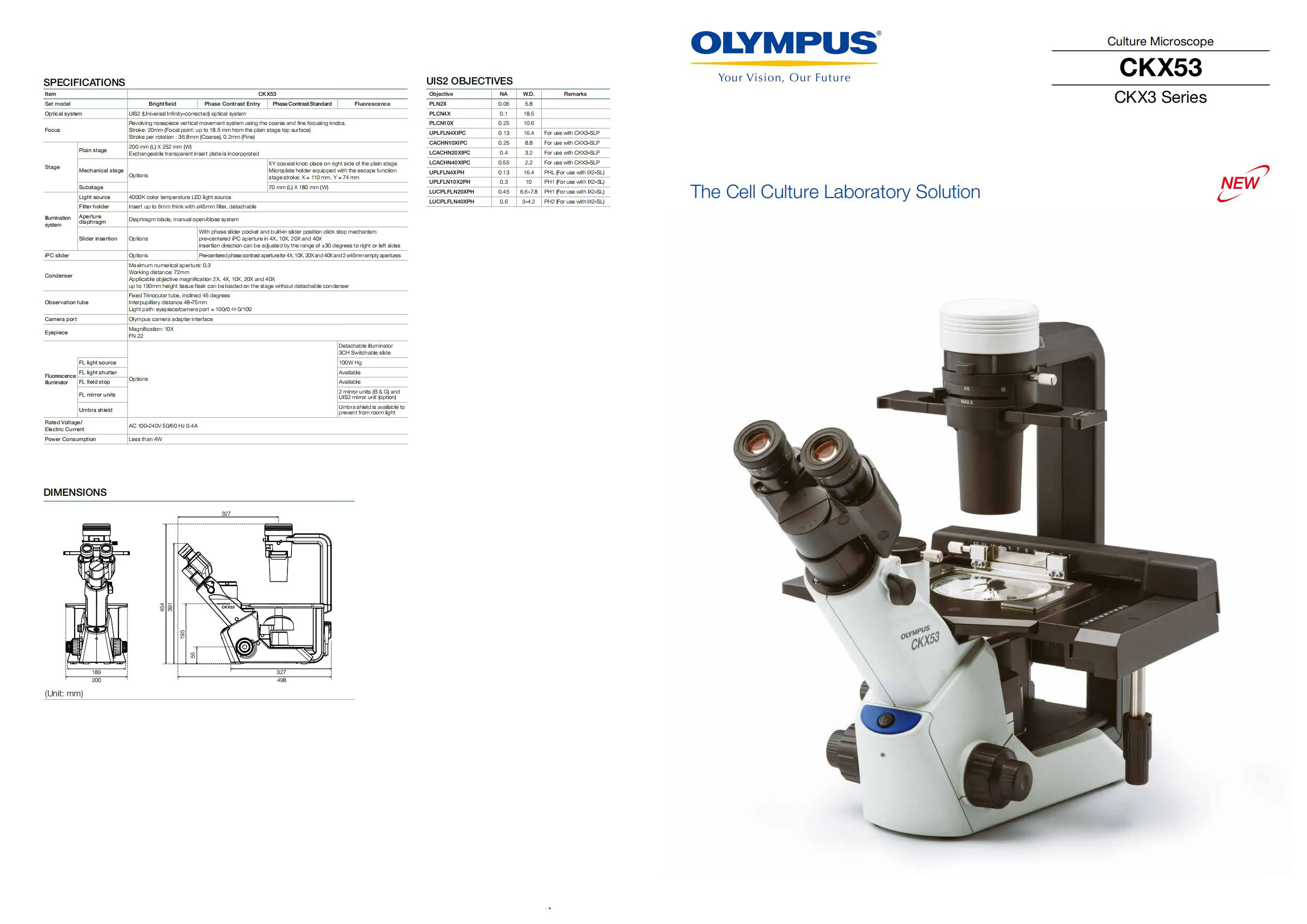 Japan Brand Olympusckx53 Digital Microscope Olympus Trinocular Culture ...