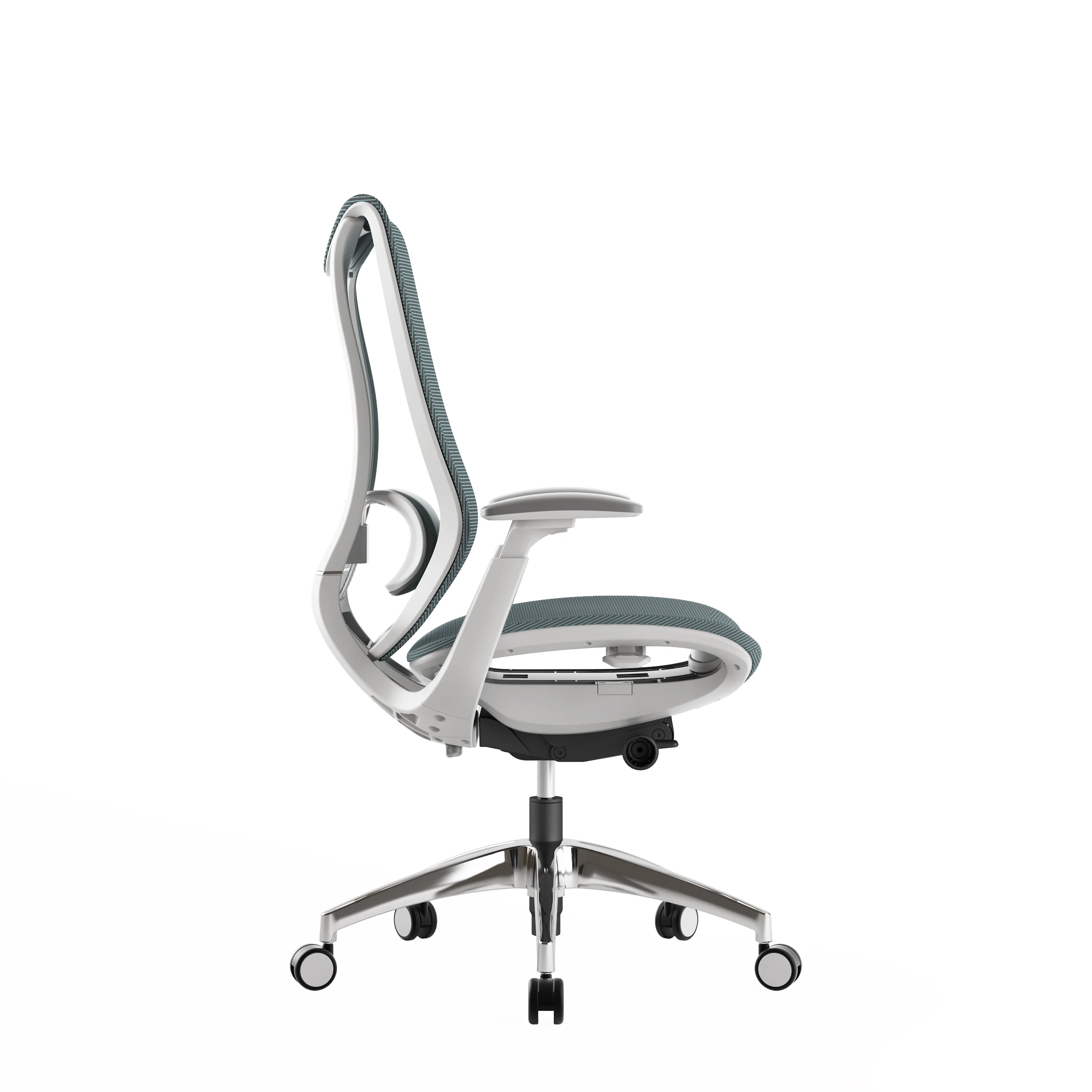 Mesh Headrest And Lumbar Support Aluminium Base Office Chair manufacture