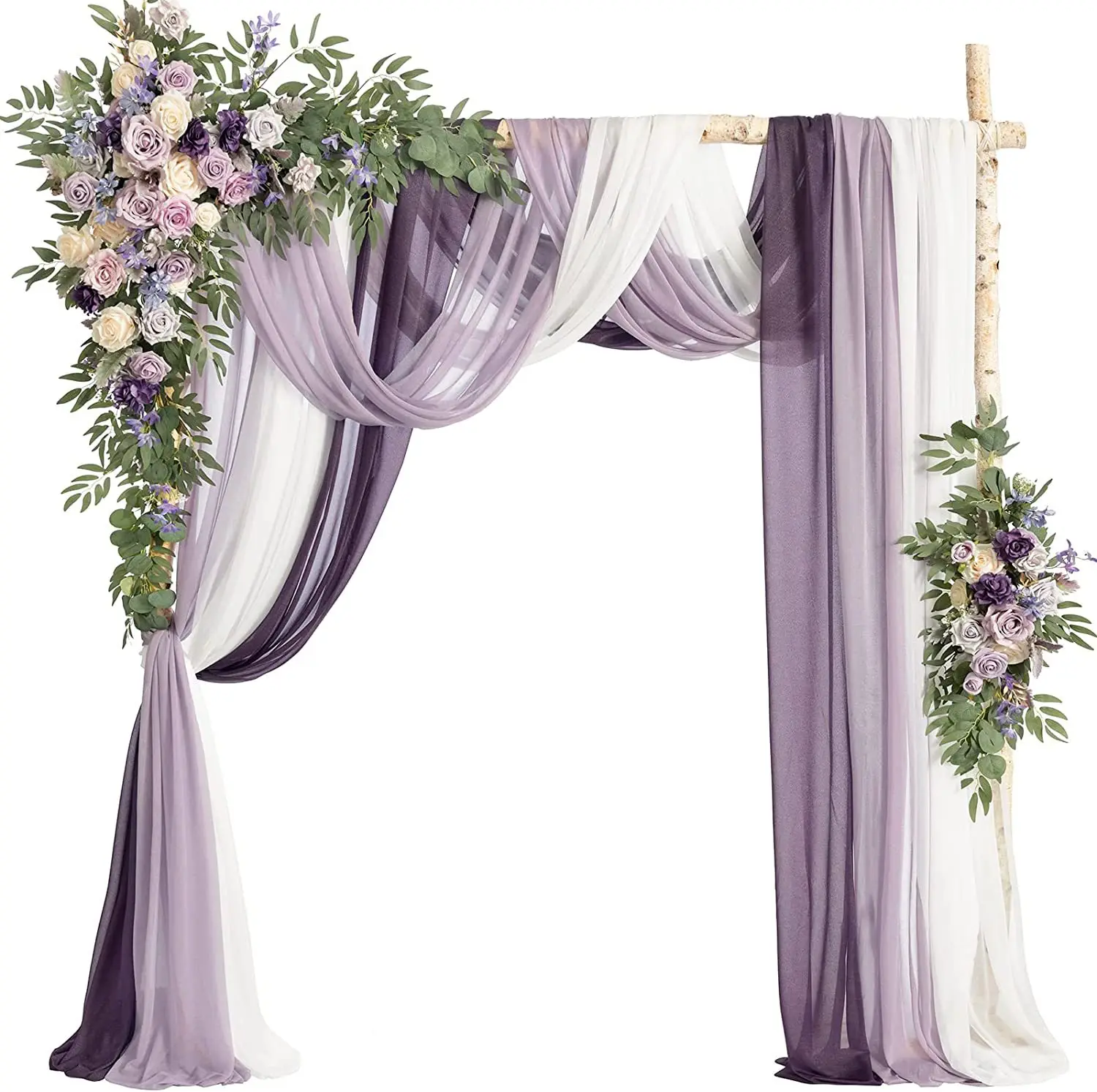 Wedding popular Arch Swags, cream and purple