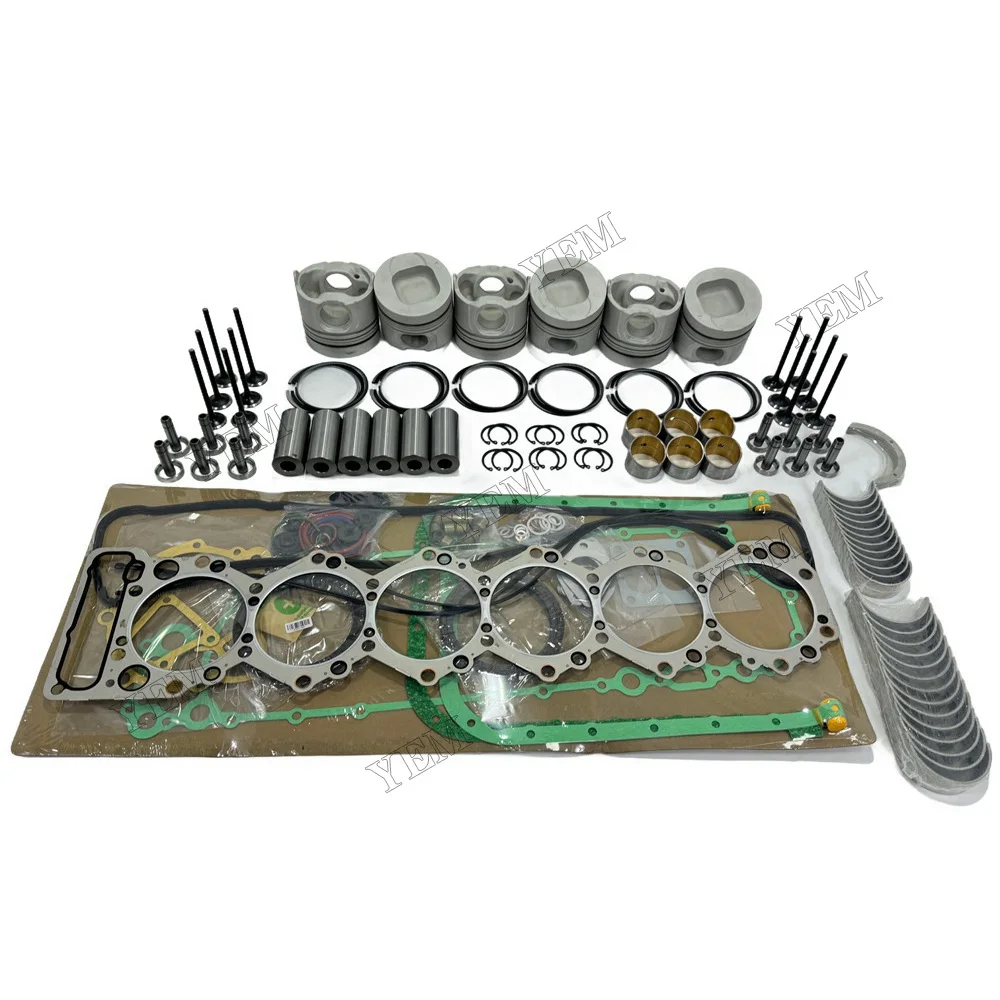 Advantage Supply Repair Kit With Piston Rings Bearing Valves Cylinder Gaskets Set Suitable for Isuzu 6SD1 Engine Parts
