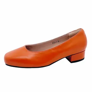 Professional Custom Fashion Leather  Shoes Comfortable Low Heel Shoes Women