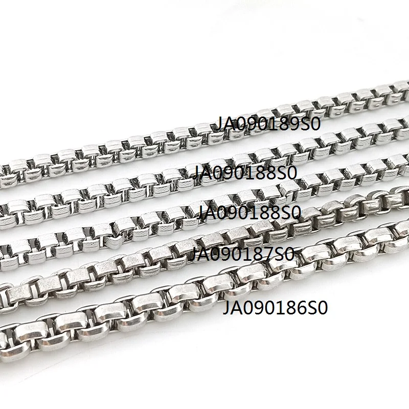 Square Stainless Steel Box Chain Roll Bulk Mens Stainless Steel Jewelry