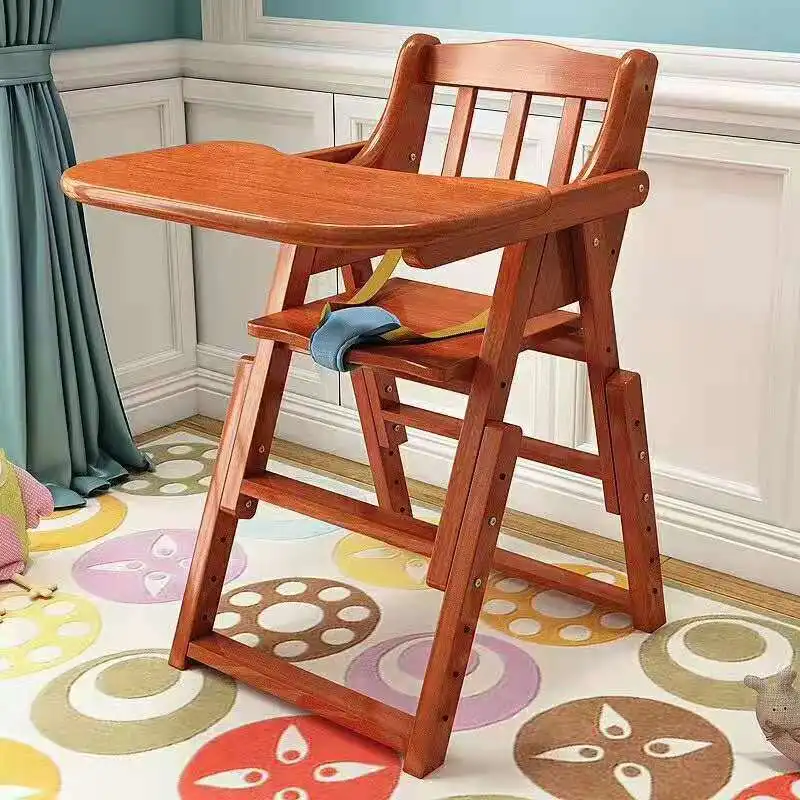 wooden portable high chair