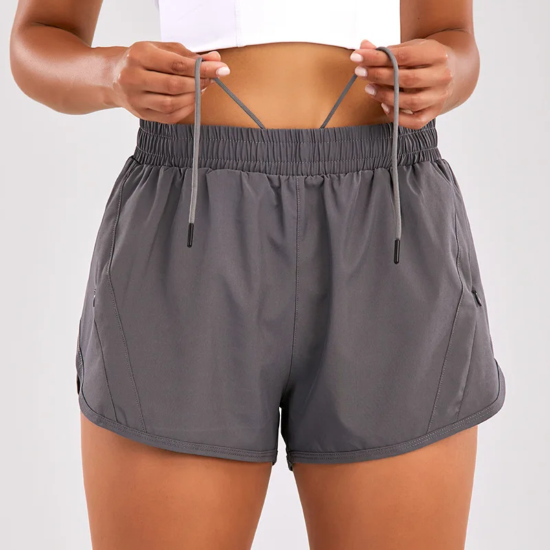 Ladies Running Shorts 2 in 1 Safety protection Design for Women Fitness Gym Sport Shorts