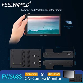 FEELWORLD FW568S Professional Video Assist Monitor Waveform RGB Parade YUV Parade Histogram False Color Factory Direct detail image