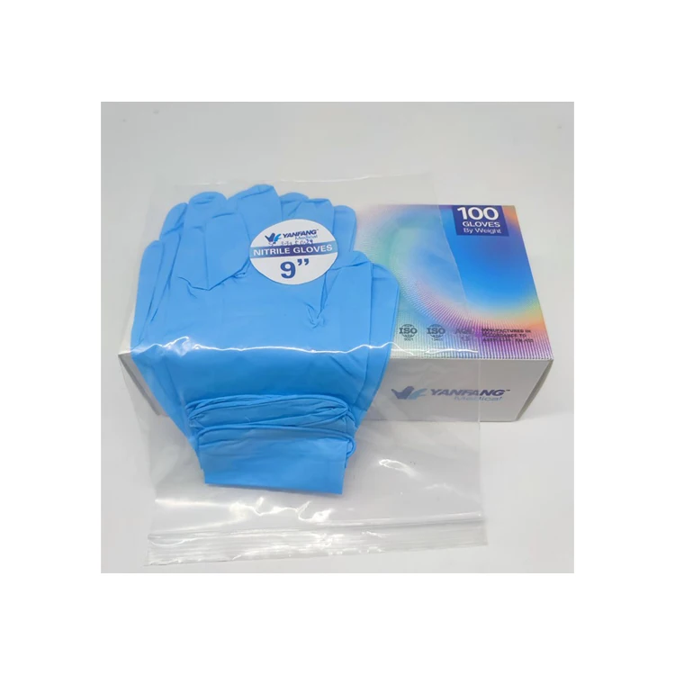 Nitrile  powder free  size m examination gloves blue