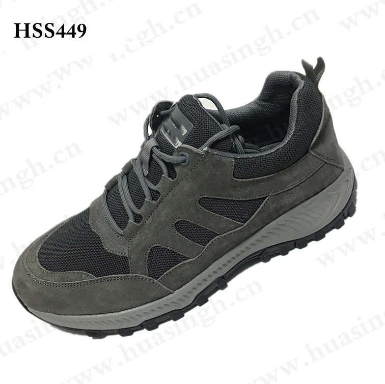LXG,anti-slip EVA+rubber Outsole Outdoor Hiking Shoes Good Quality Suede Leather Upper Jogger Running Shoes HSS449