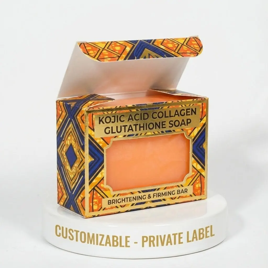 Hot Selling Glowing Skin Products Glutathione & Kojic Acid & Sorbitol  Brightening Bar Soap for All Skin Types with Good Price