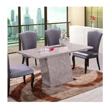 Vintage New Arrive Home Furniture Set Modern Dining Room Kitchen Easy-cleaning Rectangle Solid Marble Dining Table