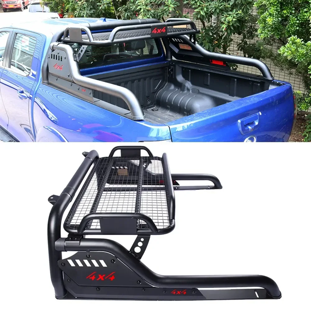 Universal 4x4 Stainless Steel Roll Bar With Roof Rack Luggage Carrier ...