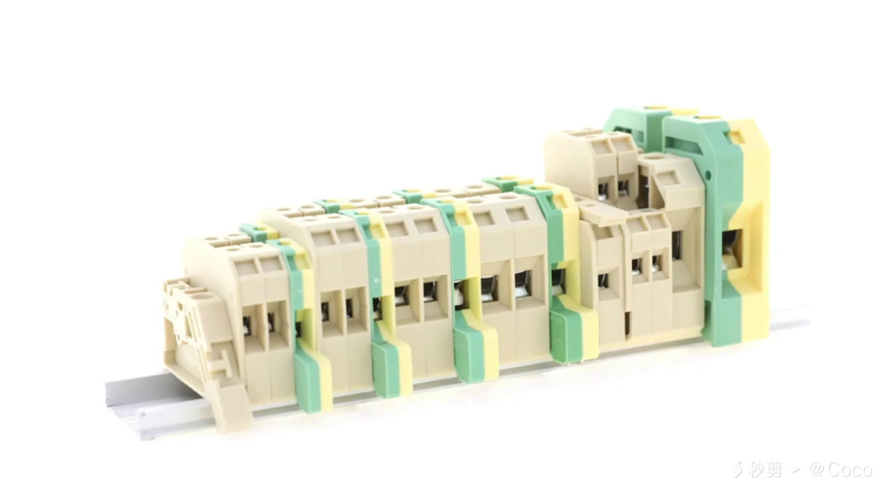 Factory Price Jut2 Beige Steel Screw Connect Terminal Block Rail Mount
