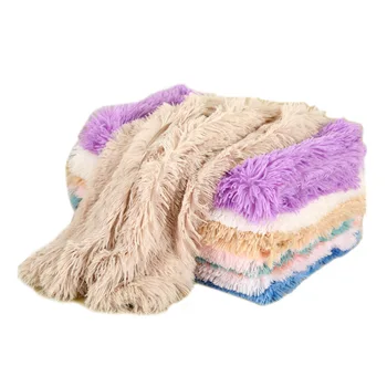 Pet blanket, warm all year round, cat and dog cover blanket, dog litter mat, pet bedding, cross-border long plush pet blanket