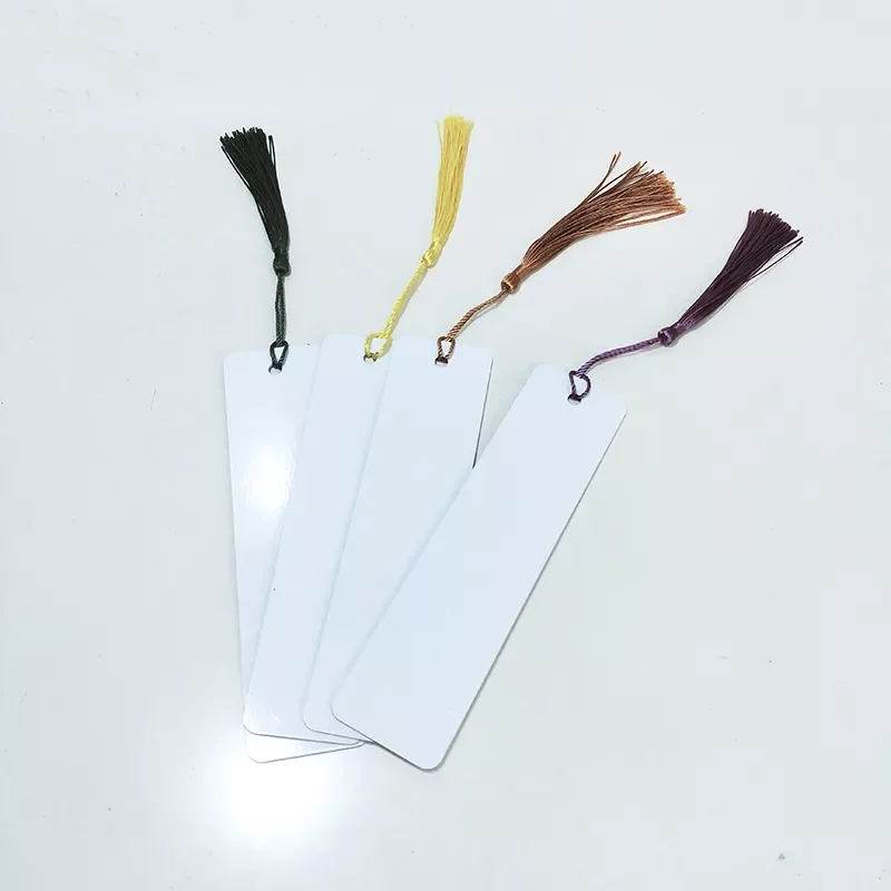 Sublimation Blank Bookmark Metal Blank Bookmarks With Hole and Tassels Sublimation Blank Bookmarks to Decorate DIY Crafts for DI